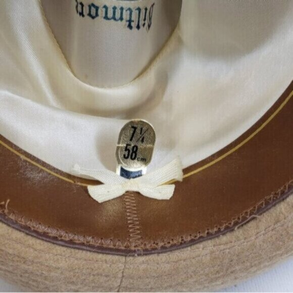 Biltmore Canada Wool Camel Hair Fedora Vintage 7 1/4 - Picture 8 of 13
